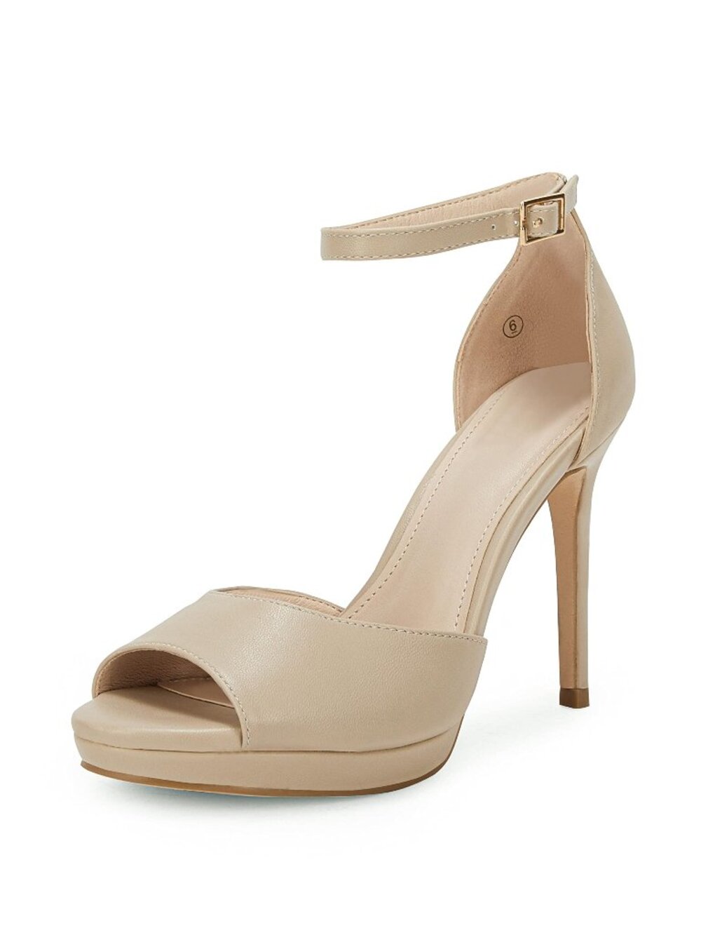 Coutgo Peep Toe Ankle Strap Heels Womens Size 8 D'Orsay